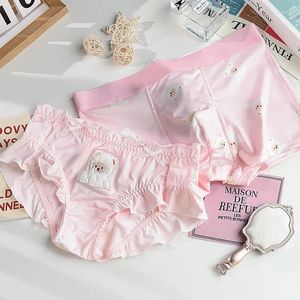 Women's Panties Couples Sexy Lingerie For Women Men Boxers Shorts Cartoon Bear Lenceria Femenina Japanese Cute Boy Girls Femme