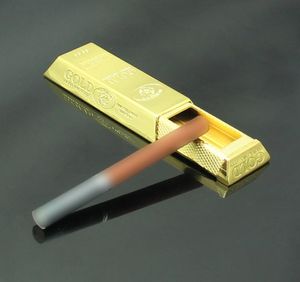 Mini cinzeiro de metal portátil barra de ouro forma tijolo liga zinco titular ao ar livre favorável ao meio ambiente reutilizável fumar bandeja cinza armazenamento 1788667