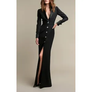 Anzüge für Damen, lange Jacke, Abschlussball, Partykleid, elegant, lange Ärmel, volle Länge, modischer Anzug, Mantel, Freizeit, Damenmode, individuell anpassbar, 1 Stück