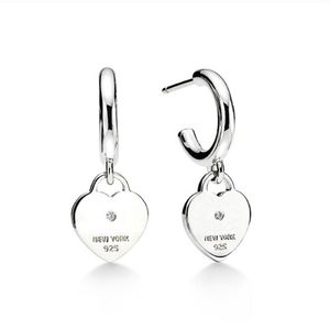 Damen-Designer-Ohrringe für Damen, Designer-Herz-Ohrringe, Silber, modische Luxus-Diamant-Ohrringe, Liebhaber-Bolzenohrringe223p