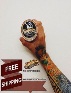 113g Suavecito Pomade Hair Waxes Strong Style Restoring Pomade Hair Gel Style Tools Firme Hold Big Skeleton Slicked Back Hair Oil 1223489