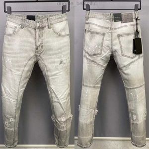 Man föranskadade grå jeans euro storlek knappfluga