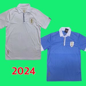 2024 Uruguai Futebol Jerseys aniversário 100º especial L.SUAREZ E.CAVANI N.DE LA CRUZ Camisa interna G.DE ARRASCAETA F.VALVERDE R.ARAUJO R.BENTANCUR Uniforme de futebol