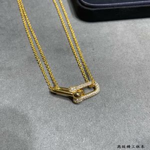 Luxury Pendant Necklace Hardware Designer S925 Sterling Silver Crystal Bucket Lockets Charm Short Chain Choker for Women Jewelry225s