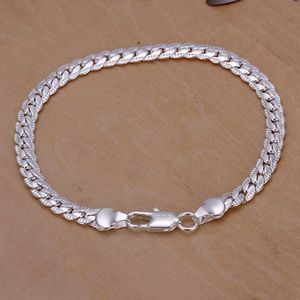 Novo 925 pulseiras de prata esterlina para homens moda jóias na moda casamento de plata de ley prata bracelet3326