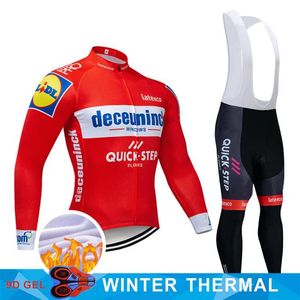 Maglia in pile Deceuninck tuta da ciclismo calda invernale tuta da corsa della squadra uniforme della squadra2015311