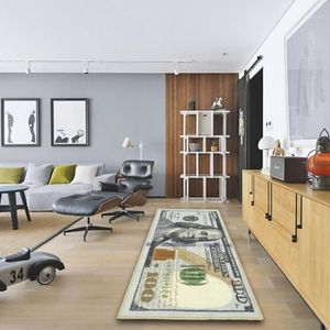 Yaratıcı alan halı halı dolar fatura 100 baskı zemin mat banyo mutfak oturma odası dekorasyonu için kaymaz koşucu halılar1279j