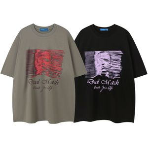 プリントされたメンズTシャツストリートトップトップ通気性大型Tシャツ男性服