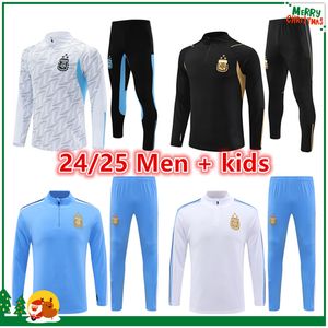 2024 2025 Argentina Soccer Tracksuit Training Suit 23 24 25 Argentina Men and Kids Kits Football Kits Tracksing Lavetement Foot Foot Chandal Futbol