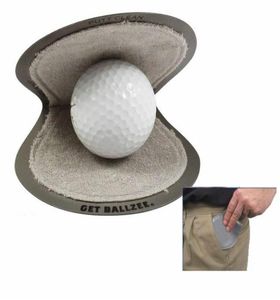 whole Brand New Ballzee Pocker Golf Ball Cleaner Terry Lined Plastic Wet Inside Dry in Pocket Grey9973872