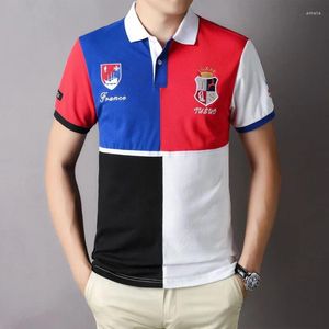 Men's Polos Cotton Summer Polo Shirts Luxury Short Sleeve Letter Embroidery Casual Male T-shirts Plus Size 7XL Man Tees