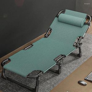 Mobília de acampamento cadeira dobrável para escritório móvel rollaway espreguiçadeiras portátil cama única multifuncional reclinável adulto simples nap
