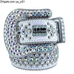 Bb 2022 Gürtel Designer Simon Gürtel für Männer Frauen Glänzender Diamantgürtel weiß cintura uomo boosluxurygoods 0000235m