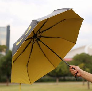 Mały diabeł parasol czarna powłoka UV Ochrona UV parasol wiatroodprola filtrala okrągła cztery składane słoneczne parasole deszczowe DBC DH1419092