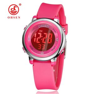 Dzieci zegarki Dzieci Digital LED Fashion Sport Waterproof Watch Cute Boys Girls WID WATCH Prezent dla studentów Cuck Alarm 240226