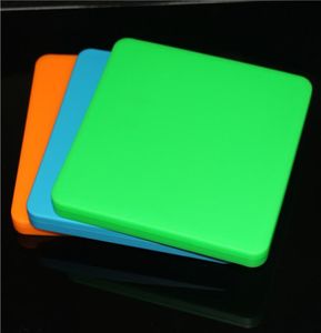 Large Flat Containers Big Silicone Rubber Silicon Storage box Square Shape Wax Jars Dab Concentrate Tool Dabber Oil Holder for Vap4415244