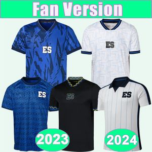 2023 Salvador Milli Takım Erkek Futbol Formaları Larin Tamacas D.Ceren Ev Mavi Uzak Beyaz 2024 Özel Basarlar Futbol Gömlekleri Kısa Kol Ülkeleri