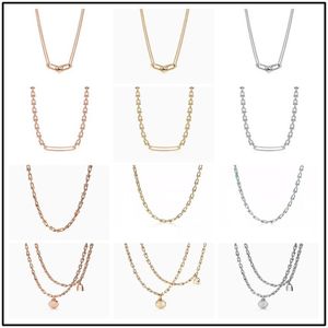 Pendant 925 silver Necklaces U shaped necklace tiff HardWear series rose the same styleany Co original packaging highquality desi259h