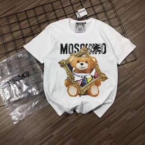 24SS Designer Brand Round Neck Short Sleeve Lovers Fashion Casual T-shirt, Women's Luxury Printed Letter Cartoon Bear T-shirt Plus Size STORCH SCEEVE