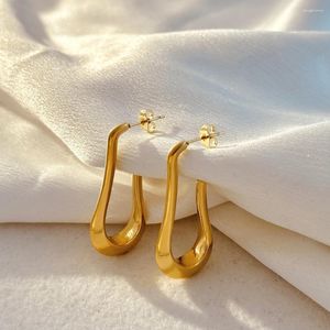 Orecchini pendenti Goccia geometrica vintage per donna Orecchini in acciaio inossidabile placcato oro Regalo di gioielli di moda