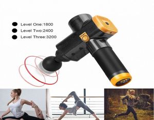 A2 Massage Gun Massage Muskler Avslappning vid djup dynamisk terapi Vibrator Body Muscle Massager Electric Portable Package CF6K5160762