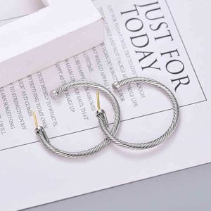 Gold Stud örhängen smycken mode hoops vita dy silver kvinnor smycken ed tråd örhängen designers mångsidig pläterad nål T234Z