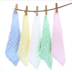 Baby Muslin Towel Newborn Gauze Handkerchief Muslin Cotton Towels Square Towel Infant Face Towels Solid Wipe Cloth Wrap Toddler Bi2223910