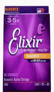 Струны для акустической гитары Elixir, оттенок фосфористой бронзы 11025 16027 16052 11052 11002 11027 11100 16002 16077 16102 6 шт.1 комплект9146333