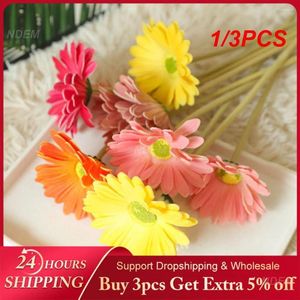 Decorative Flowers 1/3PCS Gerbera High Quality Material Fresh Reality The Unique Style Transparent Elastic Thick Leaves Full Clear