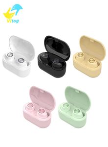 Multi Colors TW60 TWS trådlöst Bluetooth Earphone 50 Hifi Stereo Headset Touch Control Hands Inbyggda MIC för Women Girl Mini6889518