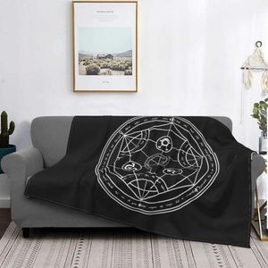 Blankets Human Transmutation Circle Carpet Flocking Textile A Bed Blanket Covers Luxury Flannel171C