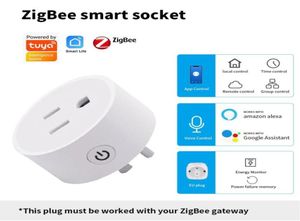 Tuya Zigbee Smart Plug oss med Timer Socket Mini Remote Voice Control Home Wireless Plugs Compatible med Alexa Google SmartThings7339998