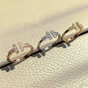 Designer-Ring für Frauen, Luxus-Diamant, Herren-Doppel-T-offene Liebesringe, Hochzeit, Gold, beliebt, modisch, klassisch, hochwertiger Schmuck, Dropshipping YMR090