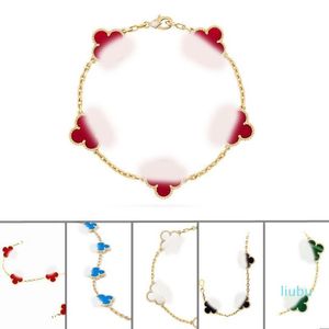 Bracciale di lusso con trifoglio, gioielli firmati per donne, cleef, braccialetti con ciondoli, regali di Natale, regalo308i