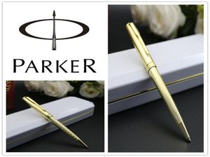 Biuro artykułów papierniczych dostarcza materiał Escolar Ballpoint Pen School Parker Sonet Pen Silver Color Gold Clip Pens129479114