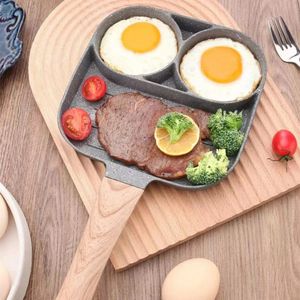 24 hole Frying Pot Pan Thickened Omelet NonStick Egg Pancake Steak Cooking Ham Pans Breakfast Maker Cookware 240308