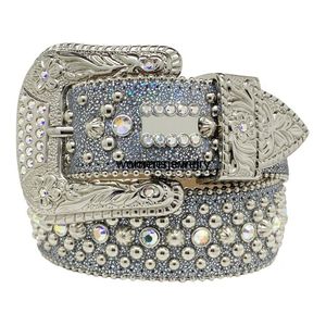 Cinture alla moda da donna Cintura di strass Bb Simon da uomo firmata con strass scintillanti come regalo317t