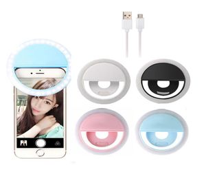 Universal Selfie LED LED Flash Light Plantable Plantable Beauty Fill Light Light Clip Luminous Ring Clip للهاتف الخليوي Smartphone4802843