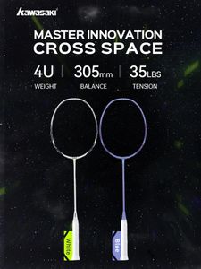 MASTER CROSS Badminton Racket Power Attack 4U Full Carton Fiber Rackets Proffessinal Fast Reaction Badminton Rackets 240304