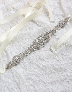 Cheap Dress Belt Wedding Dresses Sash Bridal Belts Rhinestone Crystal Ribbon From Prom Evening Princess Handmade White Red Black B8434008