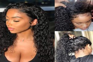 Full Lace wigs Kinky Curly Human Hair Lace front wig Remy Hair With Baby Hair Pre Plucked Hairline Unprocessed Brazilian Malaysian1424467