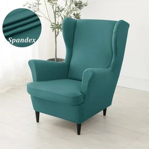 Nordic Wing Chair Cover Stretch Elastic Spandex fåtölj täcker icke -glidfast färg avslappna soffa slipcovers säte kudde täcker 240304