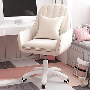 Home Office Chair Computer Chair with Mid-Back Upholstered Modern Tufted Computer Task Chair Swivel Height Adjustable Velvet Accent Chair.