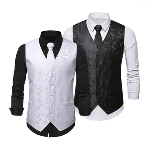 Coletes masculinos Colete absorvente de umidade Colete de porca de caju com gravata lenço conjunto elegante com para a primavera