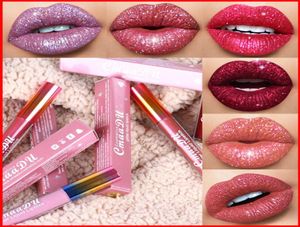 Cmaadu Glitter Flip Lip Gloss Бархатный матовый оттенок для губ 6 цветов Водостойкая долговечная жидкая губная помада с блестками и блестками9858622