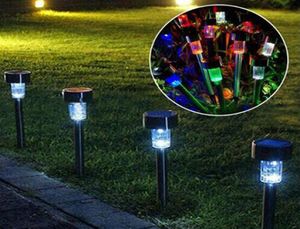 Luci solari a LED Luce da prato Lampada da giardino in plastica Luce solare per esterni Lampada da corridoio Lampada da giardino per esterni Lampada solare colorata ad energia solare L3174645