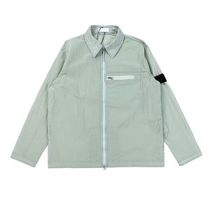 Camisa funcional de nylon de metal de alta qualidade, jaquetas de marca topstoney, casaco com zíper de bolso único, jaqueta de proteção solar reflexiva ST0NE-23829