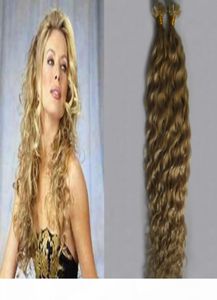 613 Bleach blonde U Tip Hair Extension keratine curly Machine Made Remy Pre Bonded Hair 100g strands u tip keratin hair extension9048151