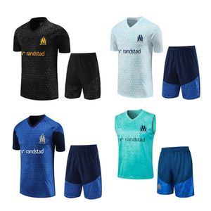 23 24 Tuta da allenamento Marsiglia PAYET Maglia da calcio da uomo Tuta da allenamento 23/24 Olympique de Marsiglia Survêtement Maillot Piede Manica corta Abbigliamento sportivo da uomo kit per bambini