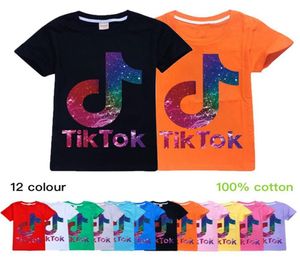 Douyin 12 Color app Children ShortSleeved TShirt Cotton tshirt Kids Clothes Kids Tops Boy Girl Tees Tik Tok Kids t shirt22022868